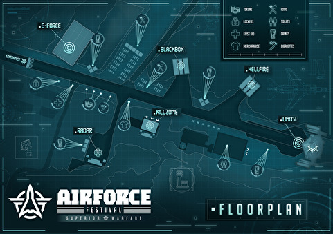 plattegrond AIRFORCE Festival