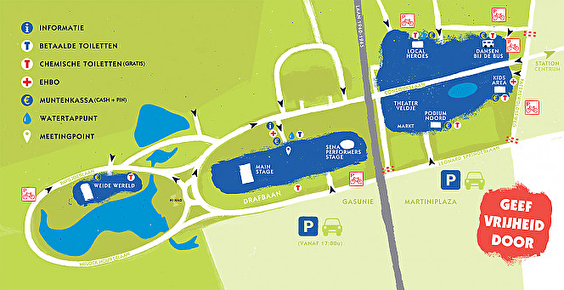 plattegrond Bevrijdingsfestival