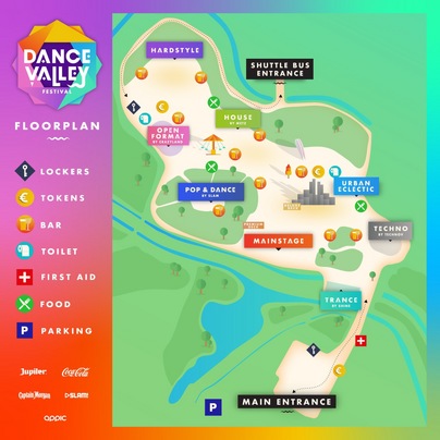 plattegrond Dance Valley