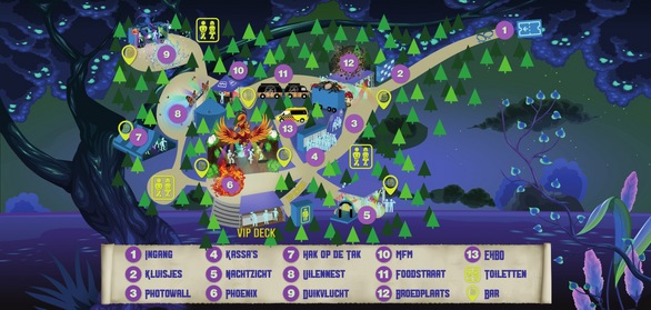 plattegrond Hoessenbosch Festival