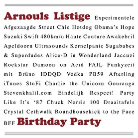 Arnouls Listige Birthday Party
