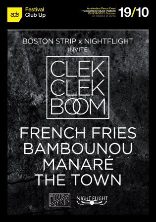 Night Flight × Boston Strip invite Clek Clek Boom