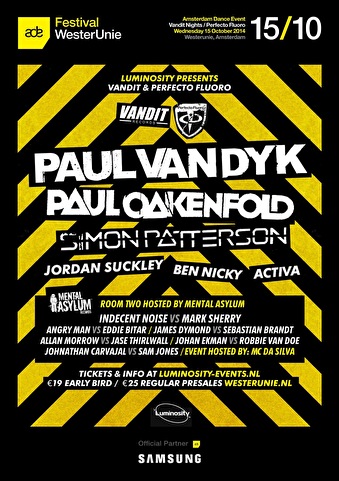 Luminosity presents Paul van Dyk & Paul Oakenfold