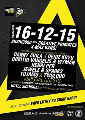 Sushi3000 & Creative Primates X-mas Bang 2015