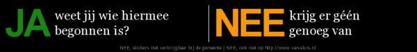 [img width=600 height=75 cacheid=001098db002da4e2be548d6c1a02838b15]http://www.van-sluis.nl/sticker/sticker.php?jl=weet+jij+wie+hiermee+begonnen+is%3F&jr=&nl=&nr=krijg+er+geen+genoeg+van&small=1[/img]