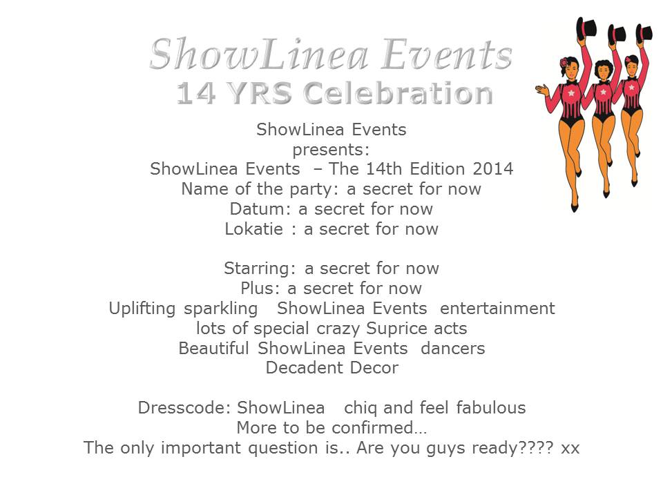 [img width=449 height=450 cacheid=0015e7350031fb4dfa2d7df82000003287]http://api.ning.com/files/swLlbX5ug5beeHqibbTjrBfuoQBCekNuJVJ*6jzUvgYdRC9mP5qDDUW4VF*BKt8VBv7Ycn98ViMhAYcwNIIrrzjstAeZcz4x/ShowLineaEvents.jpg[/img]