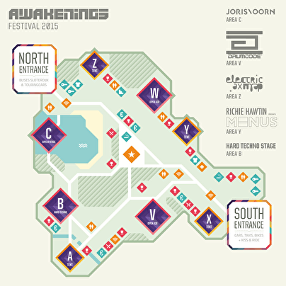 plattegrond Awakenings Festival