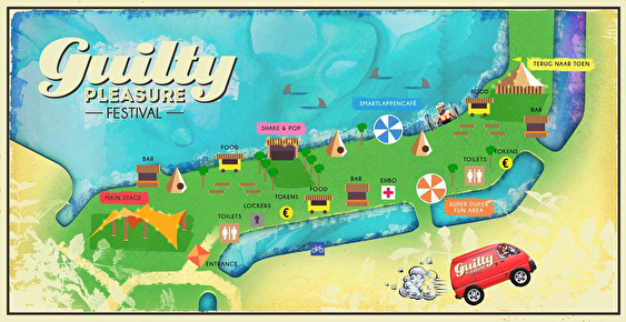 plattegrond Guilty Pleasure Festival