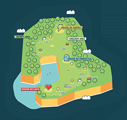 plattegrond Wooferland Festival