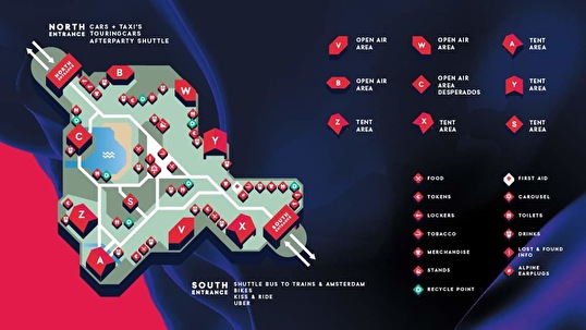 plattegrond Awakenings Festival