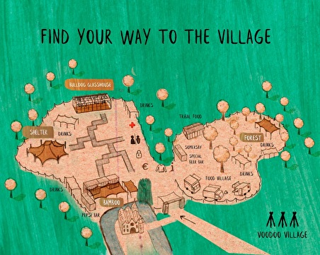 plattegrond Voodoo Village Festival
