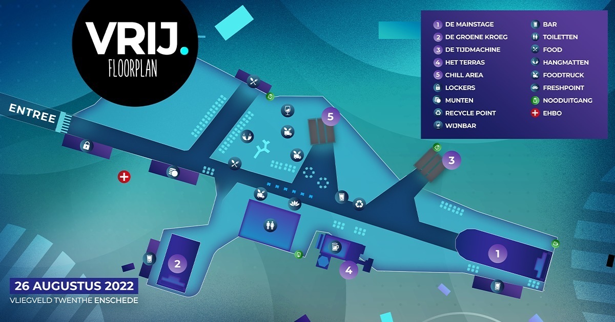 Vrij 2022 - Tickets, line-up, timetable, map & info