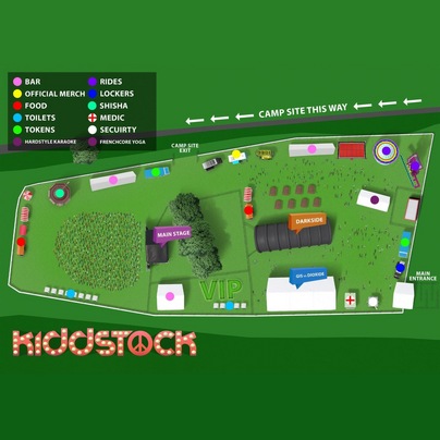 plattegrond Kiddstock Festival
