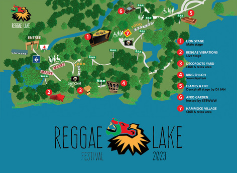 plattegrond Reggae Lake festival