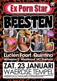 Deze zaterdag Ex Porn Star Beestenboel in Heerhugowaard!