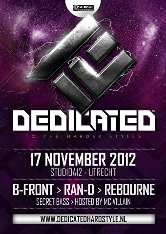 Dedicated to the harder styles 17 november in StudioA12