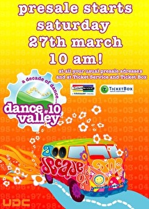 Start kaartverkoop jubilerend Dance Valley 2004 op 27 maart