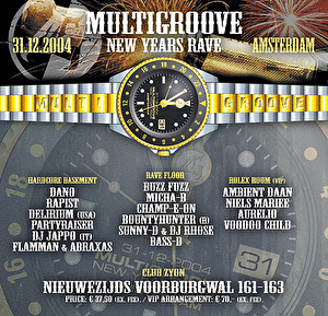 Line-up Multigroove's New Years Rave