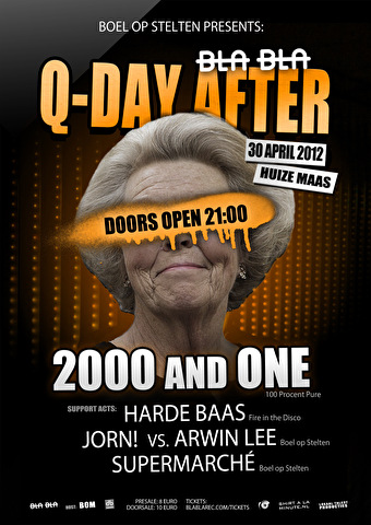 Boel op stelten Bla Bla Queensday after