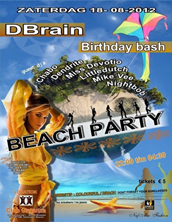 D-Brain birthday Bash beach party