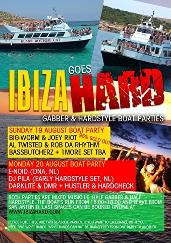 Ibiza goed Hard boat cruise