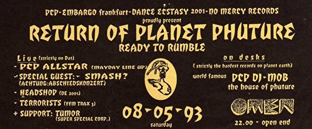 Return Of Planet Phuture Tickets Line Up Info