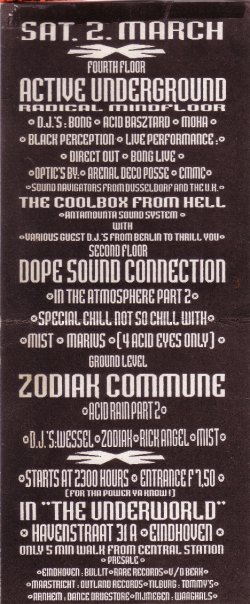 Active Underground × Coolbox from Hell × Dope Sound Connection × Zodiak commune