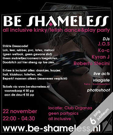 Be Shameless - All inclusive kinky/fetish dance and play party