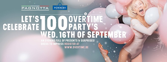 Let's celebrate 100 Overtime party's