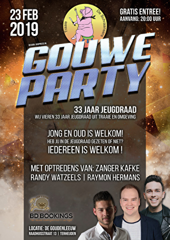 Gouwe party met Kafke, randy watzeels en Raymon Hermans