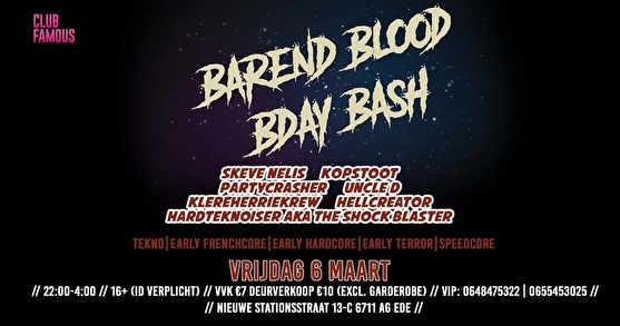 Barend Blood B-Day Bash