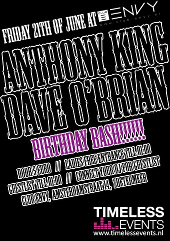 Anthony King & Dave O'Brian Birthday Bash